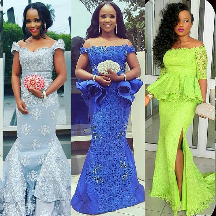 Latest Aso Ebi Gown Lace Styles