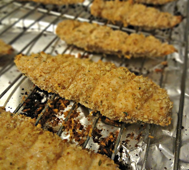 Cheddar Crusted Chicken Fingers