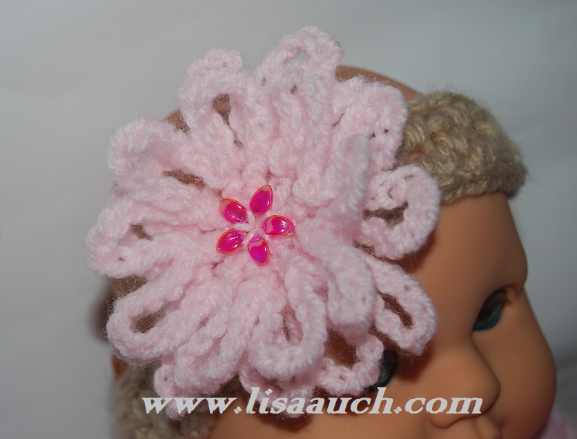 Free crochet pattern for Baby headband and flower