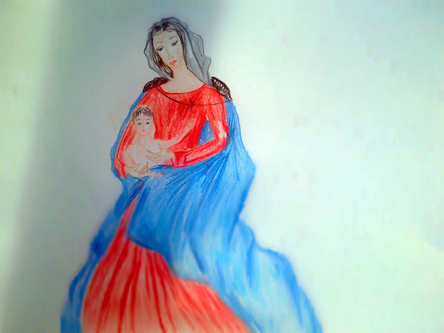 #modaodaradosti #art #colouredpencil My art lately- classical themes (Madonna with the baby Jesus 1 and 2)