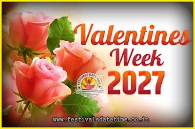 2027 Valentine Week List : 2027 Valentine Week Schedule, Hug Day, Kiss