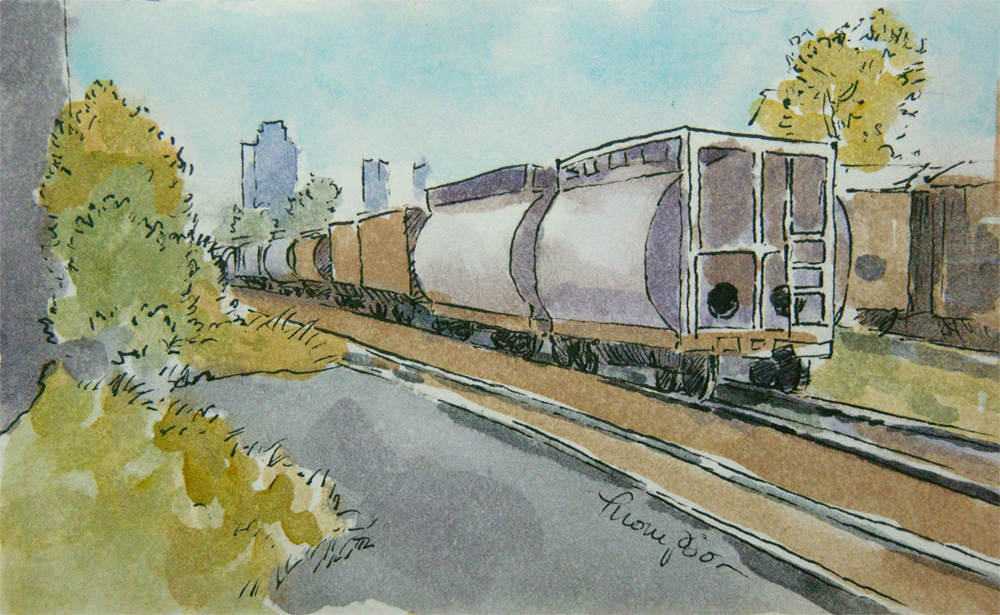 Tracie Thompson, Artist: Tiny Freight Train Sketches