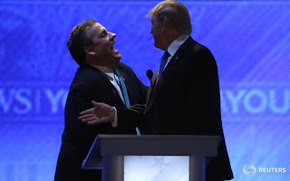 Trump and Christie bro-hug