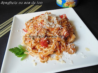 Spaghete cu sos de ton