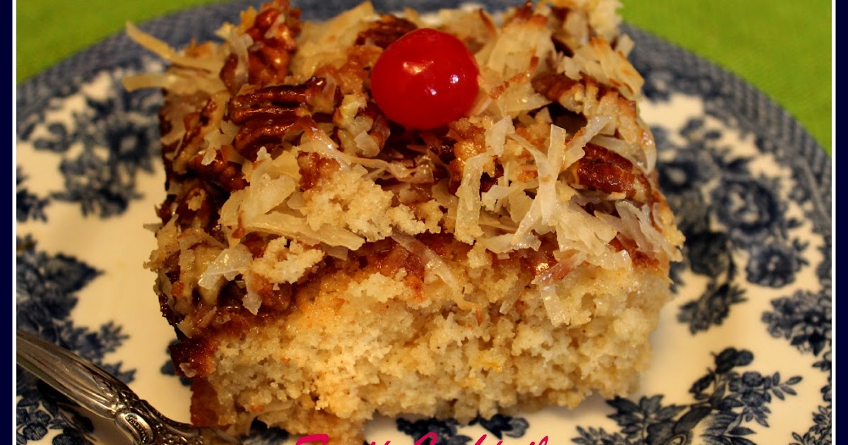 Sweet Tea and Cornbread Fruit Cocktail Cake...a Blast from the Past!