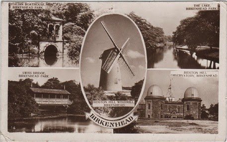 Vintage multiview postcard of Birkenhead