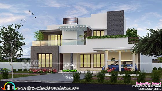 4 bedroom ₹35 lakhs cost estimated modern house