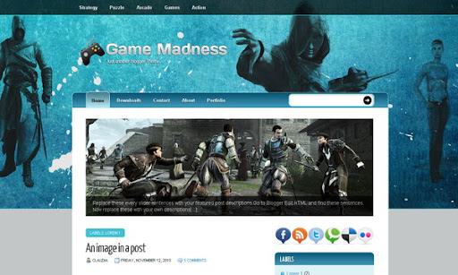 Game Madness Blogger Template