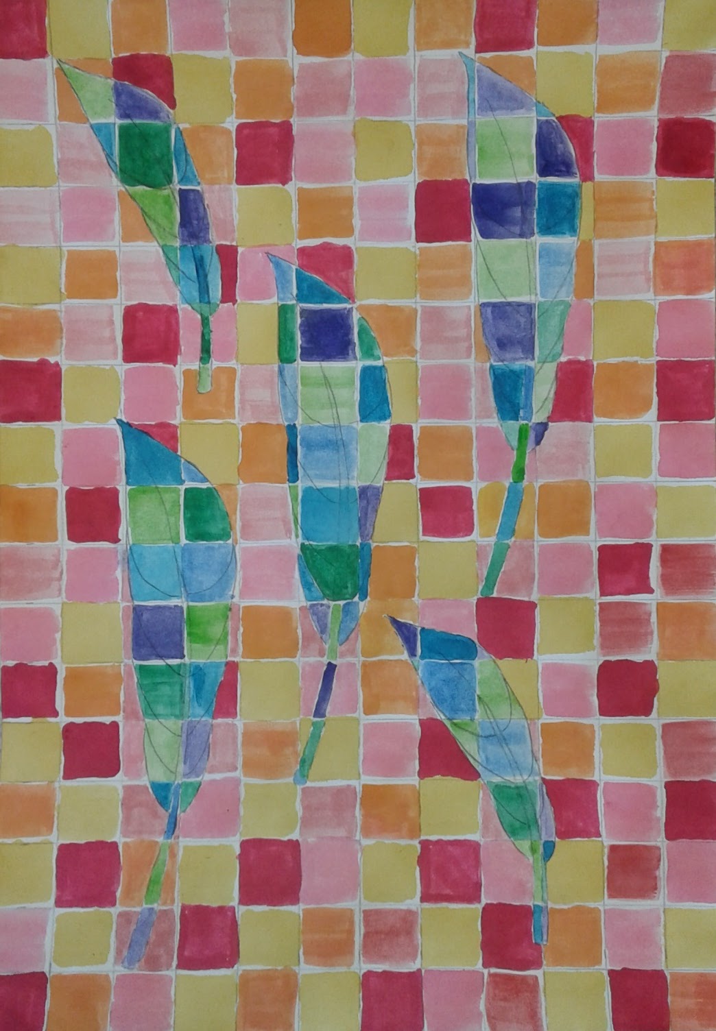 a faithful attempt Watercolour Grid Paintings