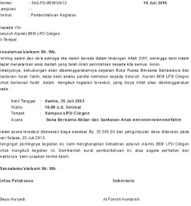 Contoh Surat Edaran Santunan Anak Yatim Contoh Lif Co Id