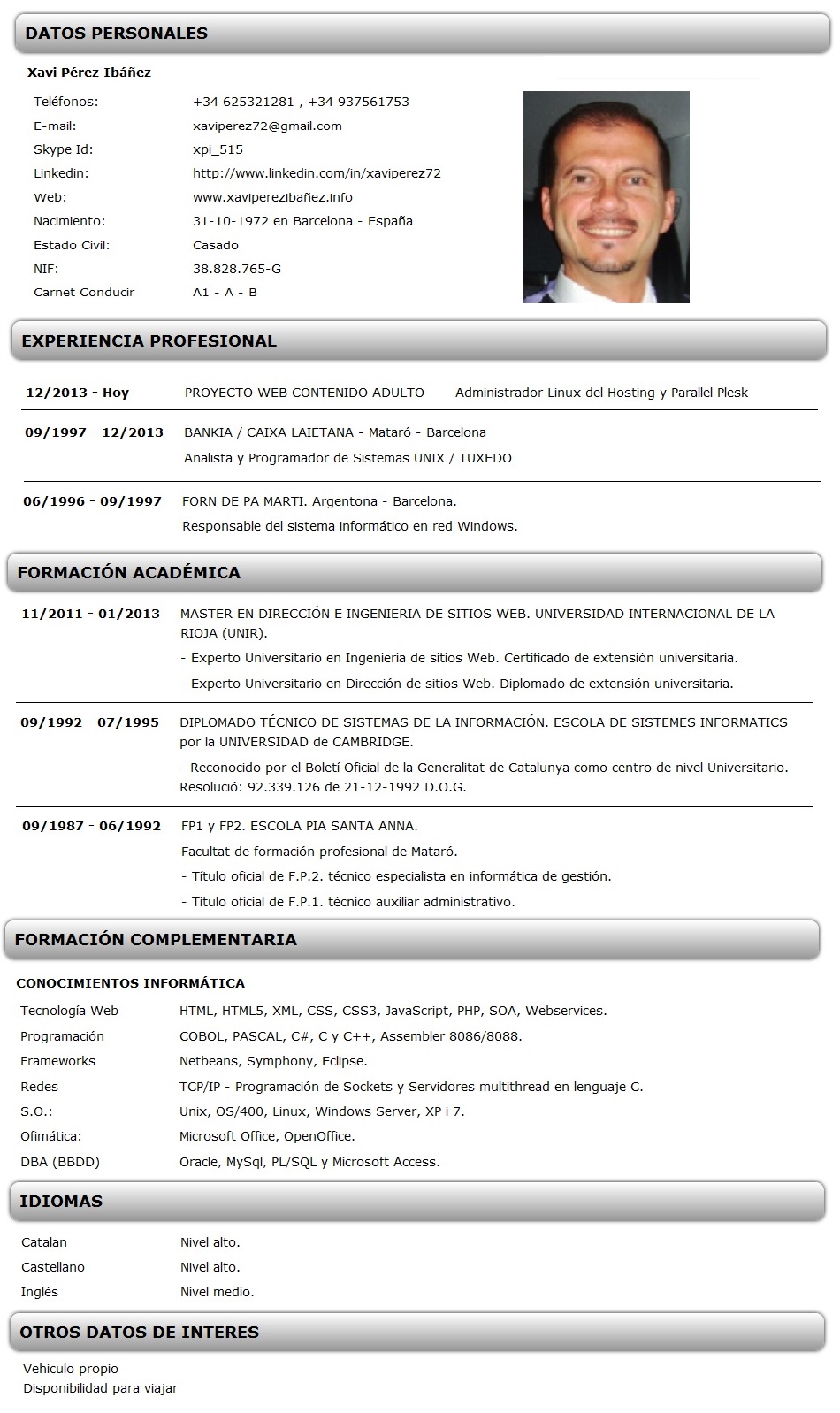 Ejemplo curriculum vitae image