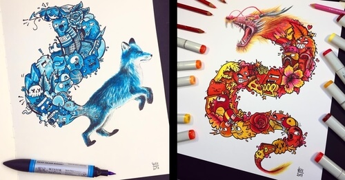 00-Vince-Okerman-aka-Vexx-11-Doodle-Drawings-and-1-Painting-www-designstack-co