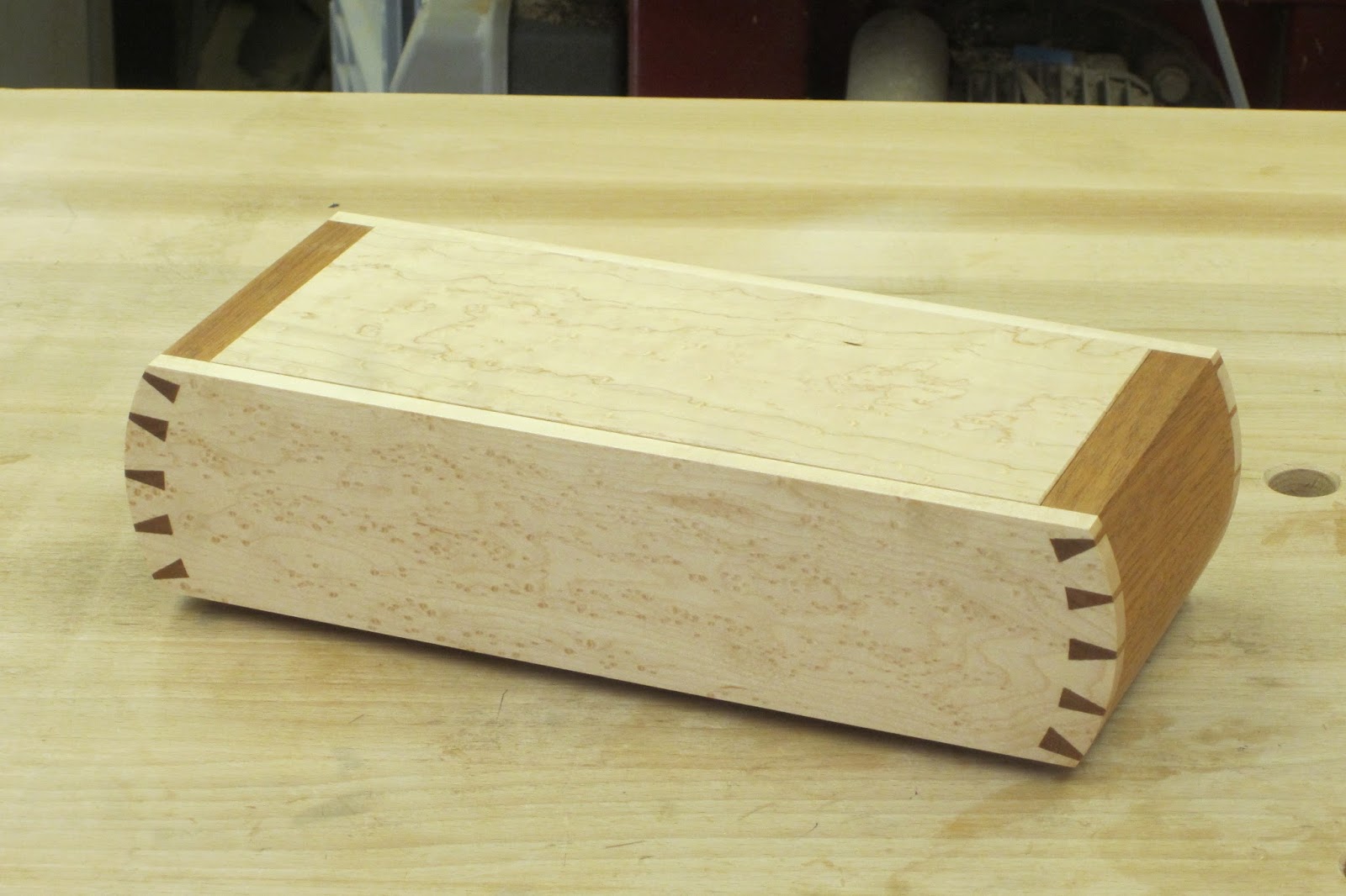 David Barron Furniture Curved Dovetail Box.