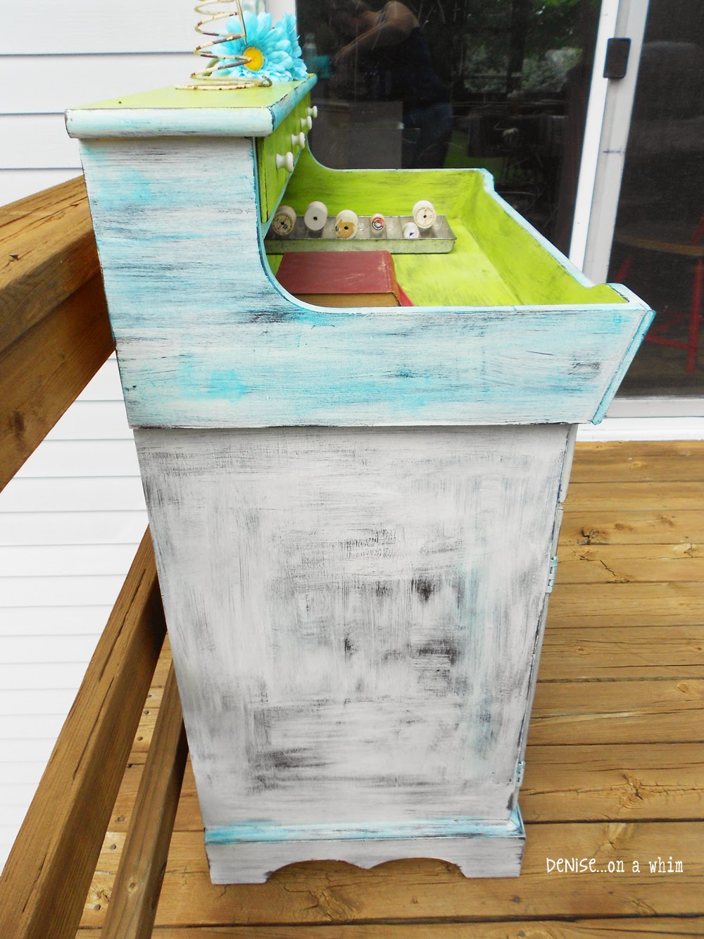 Shabby white paint finish by Denise On a Whim