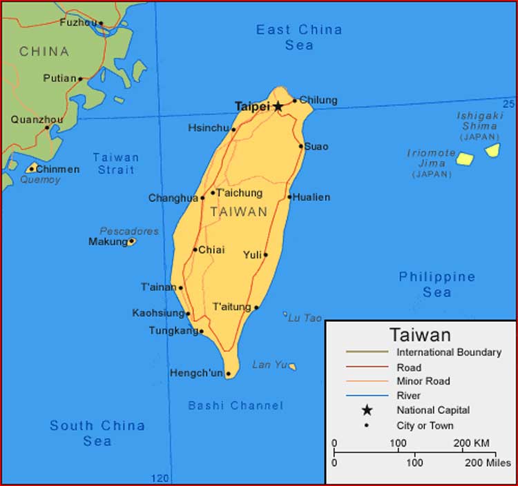 Где тайвань карте показать. Остров Тайвань на карте Китая. Остров Тайвань на карте. Столица Тайваня на карте. Китай и Тайвань на карте.