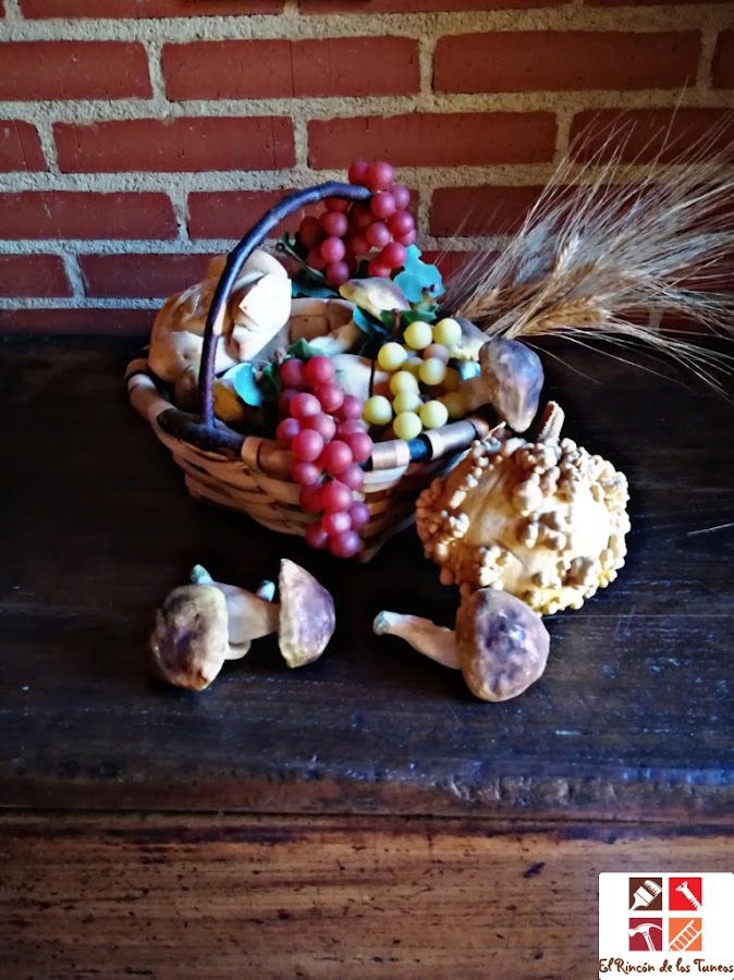 composición otoñal rústica