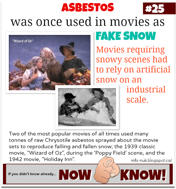 MFSNow U Know RANDOM FACT25 ASBESTOS was Once Used in Movies as