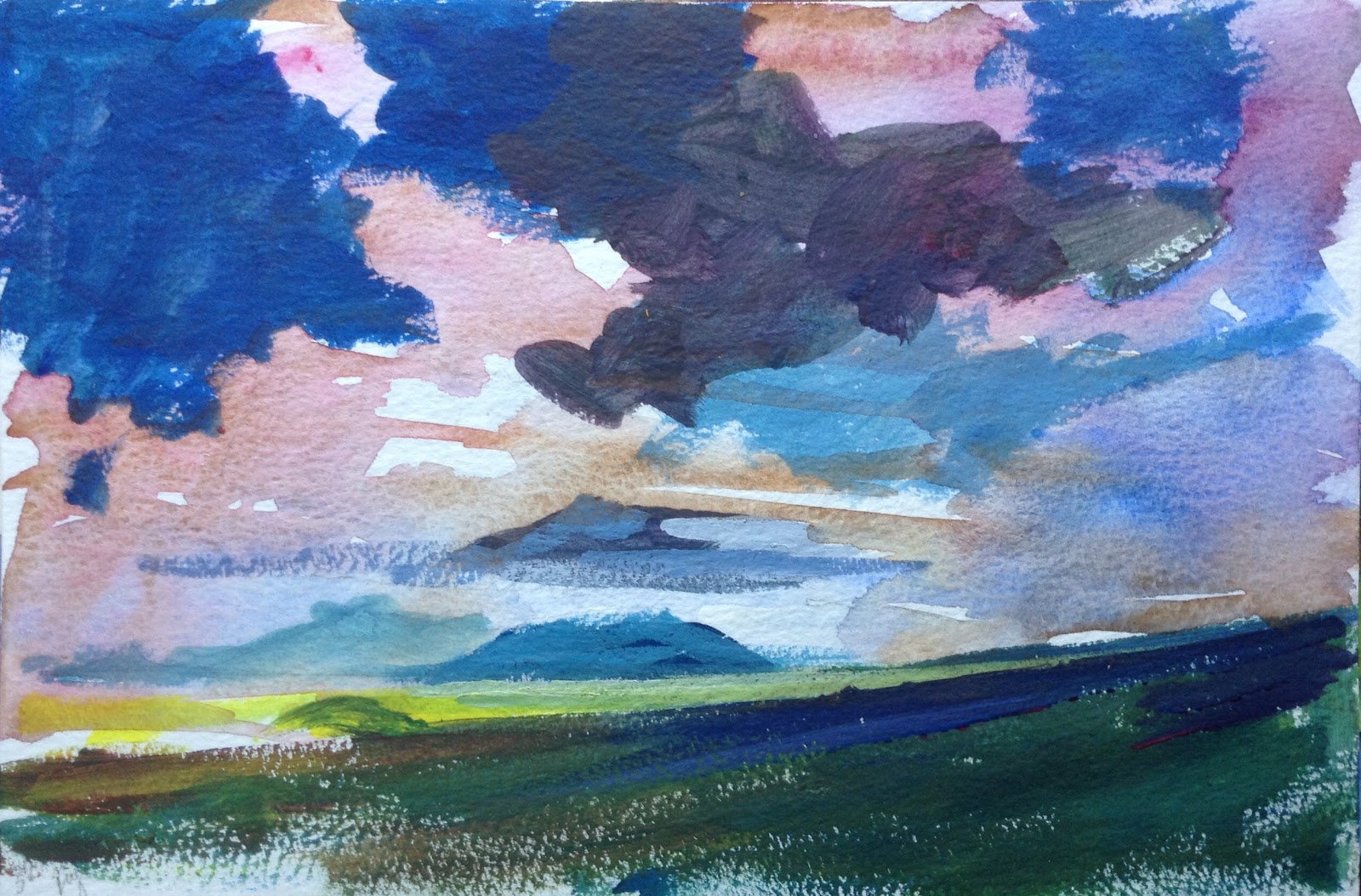 Joseph Mahon Art blog Mixed media landscape