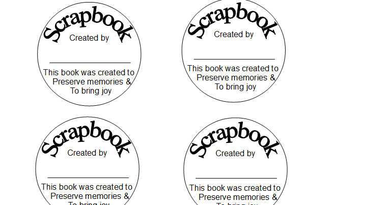 Sweetly Scrapped: Printable labels for your scrapbooks!