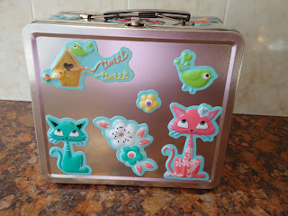 Top Enders Lunchbox decorated with her Unbirthday stickers