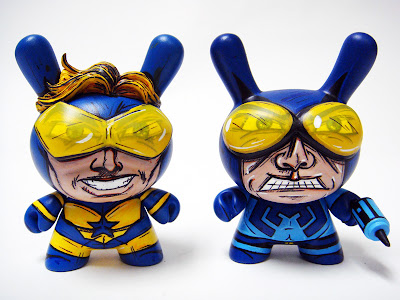 Booster Gold & Blue Beetle Custom 3” Dunnys by Nikejerk