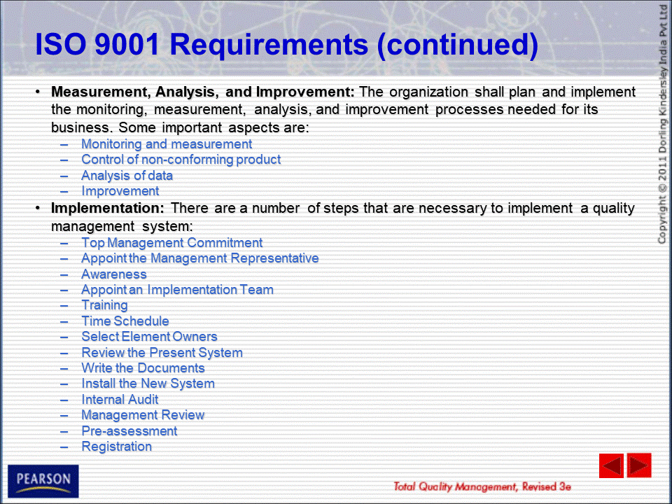 Total Quality Management Unit 5 ISO 9000 Courtesy TQM Besterfield