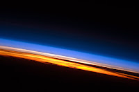 Sunset seen from the International Space Station