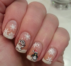 nail christmas french coffin manicure acrylic easy winter nails tip amazing polish tips clear sparkly pie eyes stories holiday themed