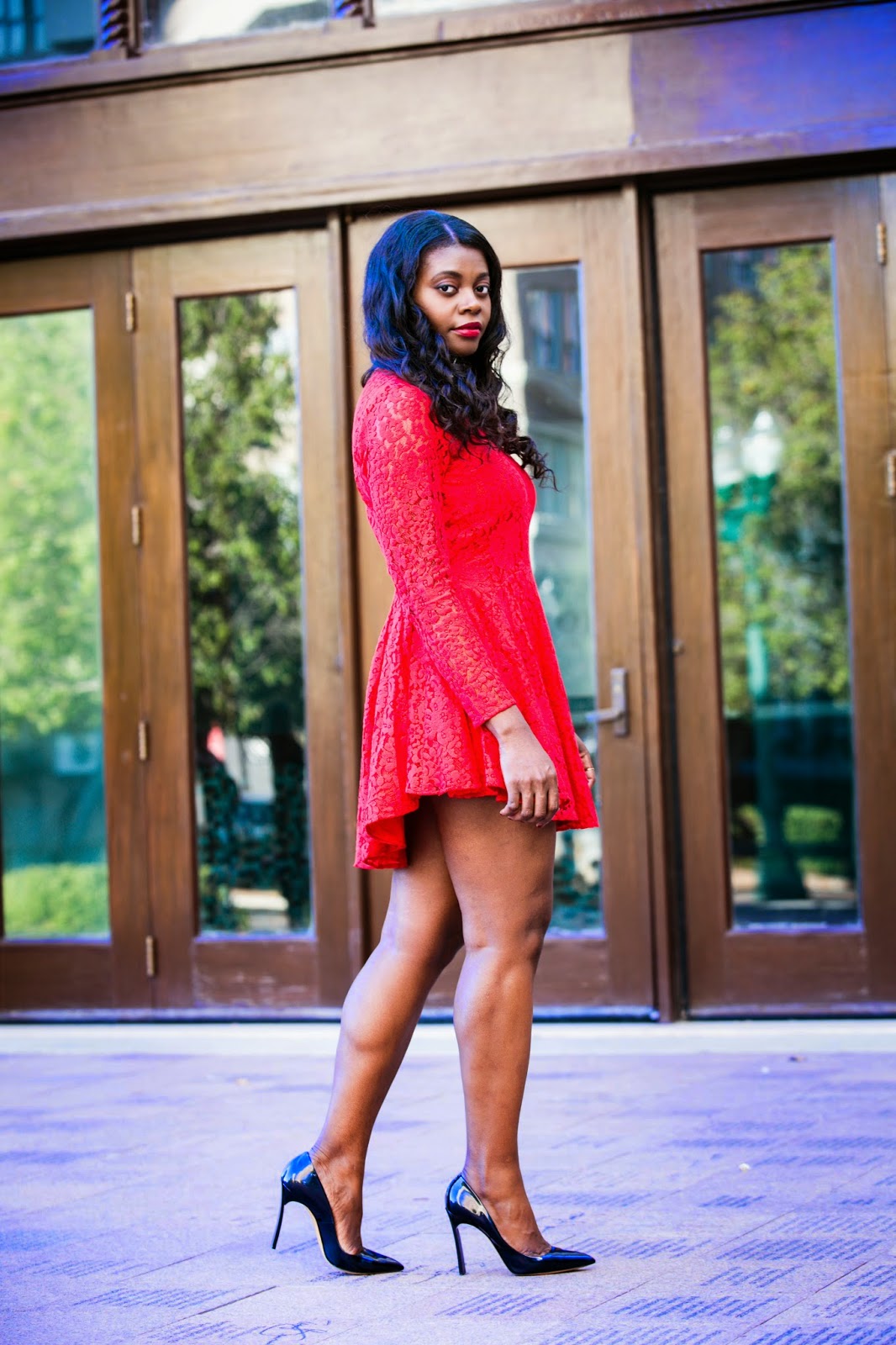 Lacy Little Red Dress! - Hello Yvonne