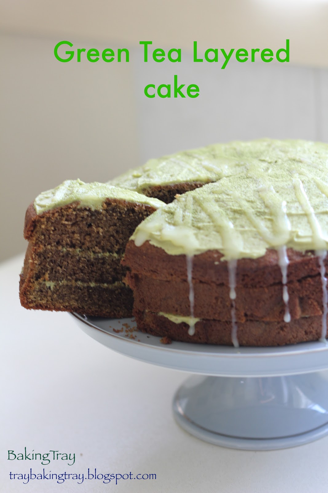 BAKING TRAY \________/ Green tea layered cake