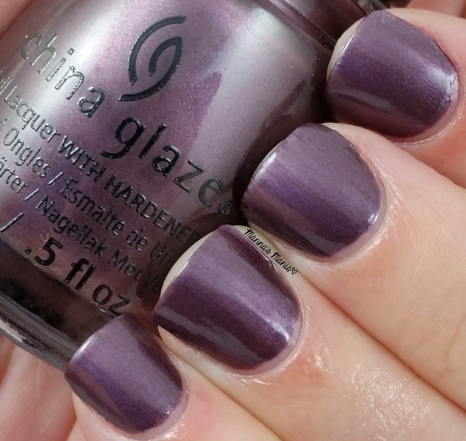 china glaze no peeking, a purple shimmer nail polish