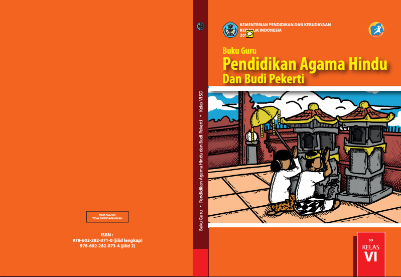 Download Gratis Buku Guru Pendidikan Agama Hindu Dan Budi Pekerti Kelas 6 SD Kurikulum 2013 Format PDF