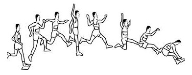 Hasil gambar untuk lompat jauh gaya berjalan di udara