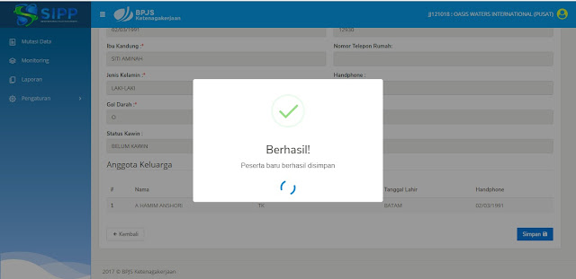 Petunjuk Penggunaan SIPP Online BPJS Ketenagakerjaan 11