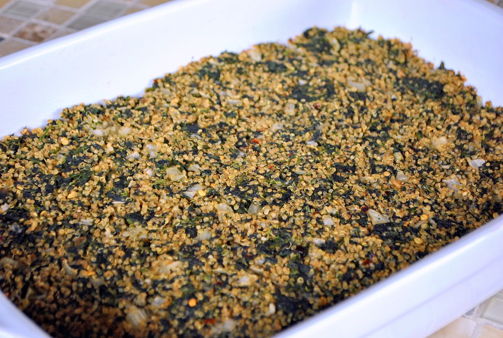 Spicy Quinoa & Spinach Casserole (Caçarola Picante de Quinoa