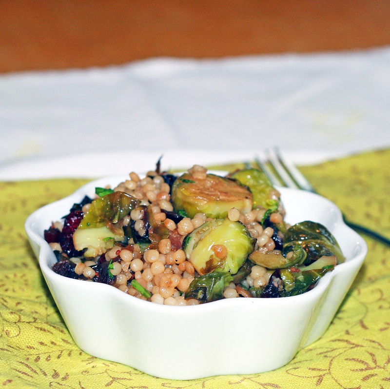 Mix it Up Israeli Couscous with Brussel Sprouts and Cranberries