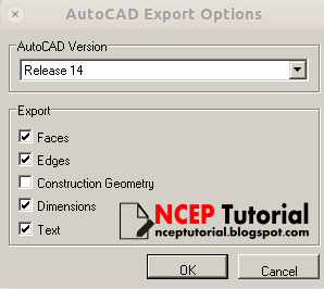 Cara Export 3D SketchUp ke file AutoCAD