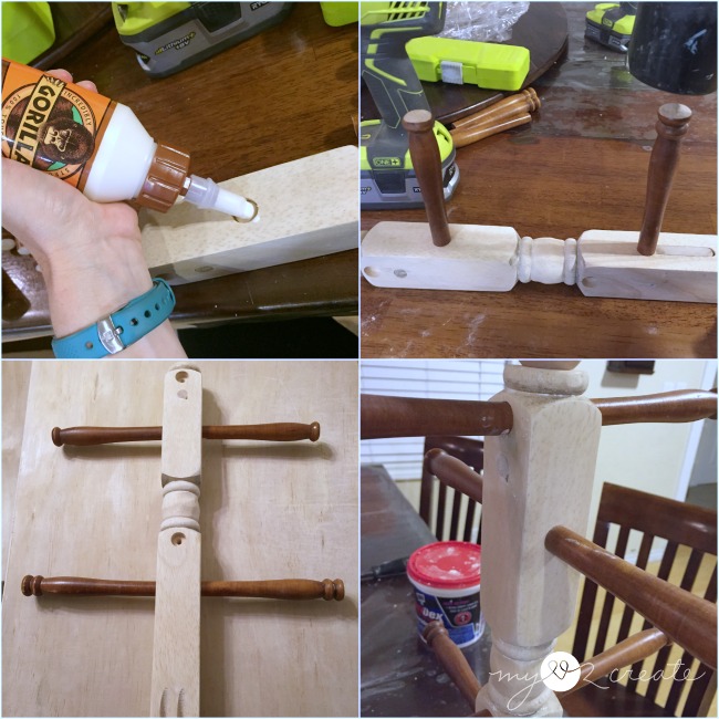 gluing in crib spindles