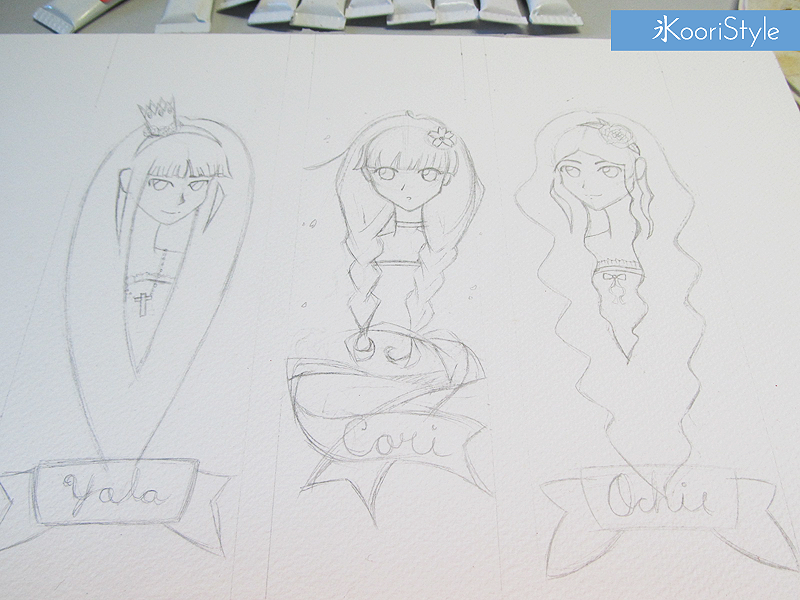 Koori KooriStyle Kawaii Cute Speed Drawing Doodle Sketch Pencil Watercolor Prismacolor Color HowTo DIY Tutorial Original Character Anime Manga Draw