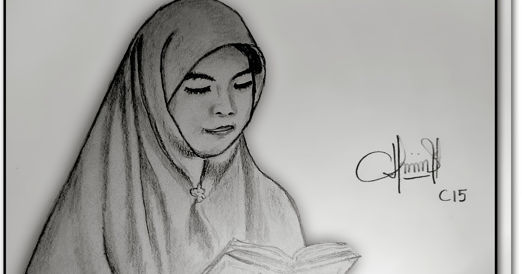 Inspirasi 68+ Lukisan Wanita Berhijab, Gambar Lukisan