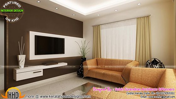 Kerala interior design : Living room