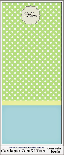 Green and Light Blue: Free Party Printables.