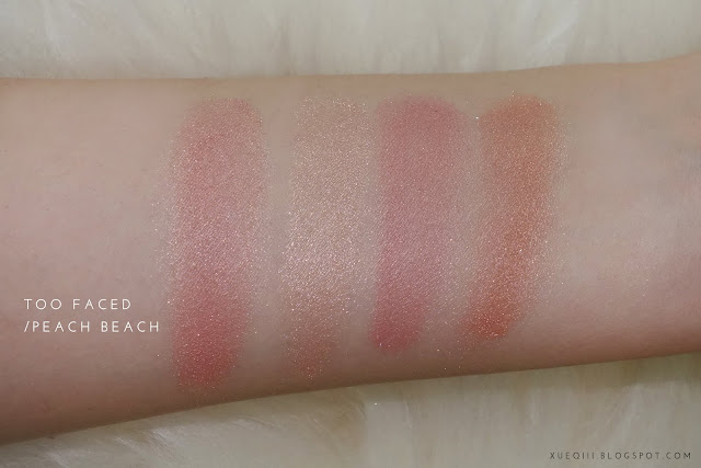 Too Faced Sweethearts Blush in Peach Beach Swatches