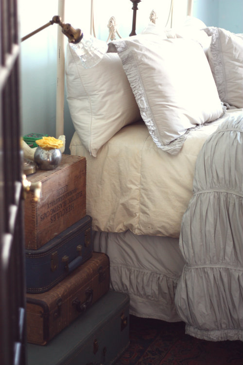 DIY Decor Stacked Vintage Suitcase Nightstand 17 Apart