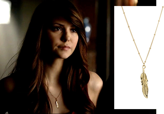 Elena Feather Necklace Vampire Diaries