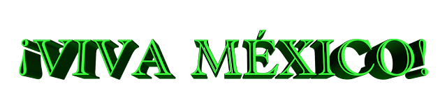 Nombres en 3D gratis: Texto .png ¡VIVA MÉXICO! en 3D