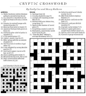 cryptic crossword national rathvon cox puzzle least theme popular today