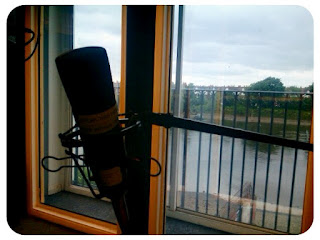 microphone, river thames, hammersmith, riverside studios, london, 