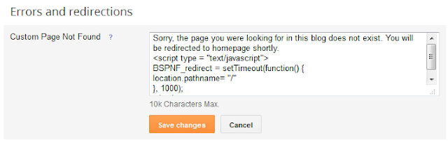 custom page not found