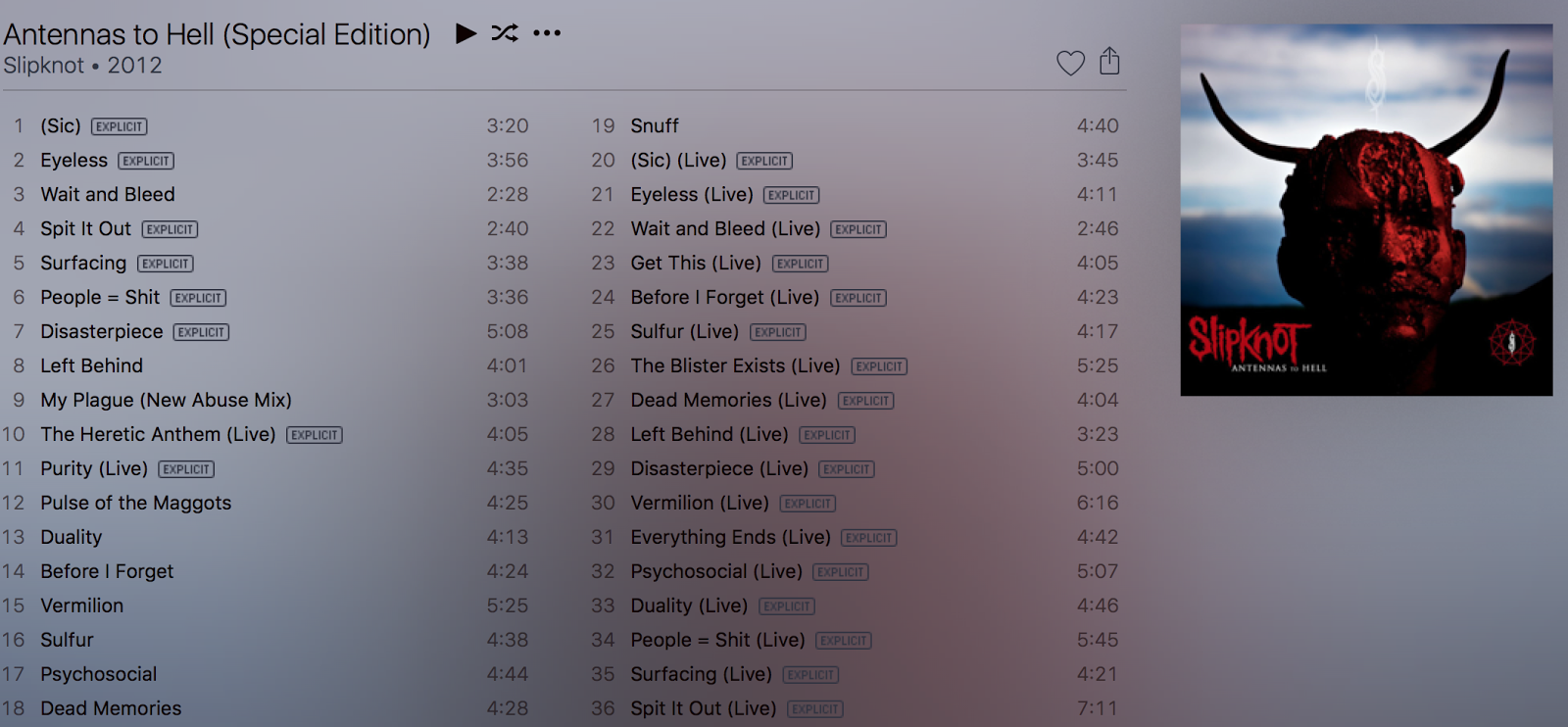 Slipknot Antennas to Hell (Special Edition) [iTunes Plus AAC M4A